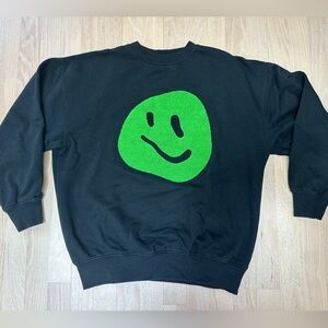 Black Molo Sweatshirt with Green Smiley Face